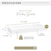 imageMCS Floating Shelf Room Decor Wooden Shelf Black 24 x 8 InchWhite