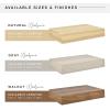 imageMCS Floating Shelf Room Decor Wooden Shelf Walnut Woodgrain 12 x 8 Inch Set of 2Grey