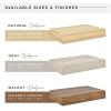 imageMCS Floating Shelf Room Decor Wooden Shelf Walnut Woodgrain 12 x 8 Inch Set of 2Grey