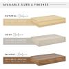 imageMCS Floating Shelf Room Decor Wooden Shelf Walnut Woodgrain 12 x 8 Inch Set of 2Grey