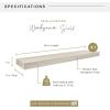imageMCS Floating Shelf Room Decor Wooden Shelf Walnut Woodgrain 12 x 8 Inch Set of 2Grey