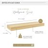 imageMCS Floating Shelf Room Decor Wooden Shelf Walnut Woodgrain 12 x 8 Inch Set of 2Natural