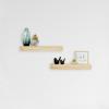 imageMCS Floating Shelf Room Decor Wooden Shelf Walnut Woodgrain 12 x 8 Inch Set of 2Natural