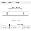 imageMCS Floating Shelf Room Decor Wooden Shelf Walnut Woodgrain 12 x 8 Inch Set of 2Natural