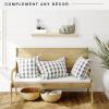 imageMCS Floating Shelf Room Decor Wooden Shelf Walnut Woodgrain 12 x 8 Inch Set of 2Natural