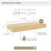 imageMCS Floating Shelf Room Decor Wooden Shelf Walnut Woodgrain 12 x 8 Inch Set of 2Natural