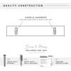 imageMCS Floating Shelf Room Decor Wooden Shelf Walnut Woodgrain 12 x 8 Inch Set of 2Natural