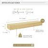 imageMCS Floating Shelf Room Decor Wooden Shelf Walnut Woodgrain 12 x 8 Inch Set of 2Natural