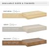 imageMCS Floating Shelf Room Decor Wooden Shelf Walnut Woodgrain 12 x 8 Inch Set of 2Natural