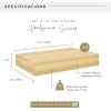 imageMCS Floating Shelf Room Decor Wooden Shelf Walnut Woodgrain 12 x 8 Inch Set of 2Natural