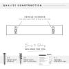 imageMCS Floating Shelf Room Decor Wooden Shelf Walnut Woodgrain 12 x 8 Inch Set of 2Natural