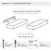 imageMCS Floating Shelf Room Decor Wooden Shelf Walnut Woodgrain 12 x 8 Inch Set of 2Natural
