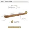 imageMCS Floating Shelf Room Decor Wooden Shelf Walnut Woodgrain 12 x 8 Inch Set of 2Walnut