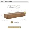imageMCS Floating Shelf Room Decor Wooden Shelf Walnut Woodgrain 12 x 8 Inch Set of 2Walnut