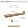 imageMCS Floating Shelf Room Decor Wooden Shelf Walnut Woodgrain 12 x 8 Inch Set of 2Walnut