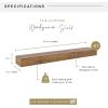 imageMCS Floating Shelf Room Decor Wooden Shelf Walnut Woodgrain 12 x 8 Inch Set of 2Walnut