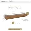 imageMCS Floating Shelf Room Decor Wooden Shelf Walnut Woodgrain 12 x 8 Inch Set of 2Walnut
