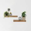 imageMCS Floating Shelf Room Decor Wooden Shelf Walnut Woodgrain 12 x 8 Inch Set of 2Walnut