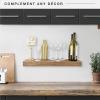 imageMCS Floating Shelf Room Decor Wooden Shelf Walnut Woodgrain 12 x 8 Inch Set of 2Walnut