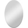imageMCS Frameless Wall Mirror with 1 inch Bevel 20x30 inch SilverBevel Oval