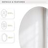 imageMCS Frameless Wall Mirror with 1 inch Bevel 20x30 inch SilverBevel Oval