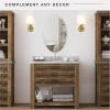 imageMCS Frameless Wall Mirror with 1 inch Bevel 20x30 inch SilverBevel Oval