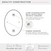 imageMCS Frameless Wall Mirror with 1 inch Bevel 20x30 inch SilverBevel Oval