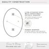 imageMCS Frameless Wall Mirror with 1 inch Bevel 20x30 inch SilverBevel Oval