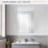 imageMCS Frameless Wall Mirror with 1 inch Bevel 20x30 inch SilverBevel Rectangle