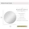 imageMCS Frameless Wall Mirror with 1 inch Bevel 20x30 inch SilverBevel Round