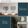 imageMCS Frameless Wall Mirror with 1 inch Bevel 20x30 inch SilverBevel Round