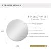 imageMCS Frameless Wall Mirror with 1 inch Bevel 20x30 inch SilverBevel Round