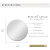 imageMCS Frameless Wall Mirror with 1 inch Bevel 20x30 inch SilverBevel Round