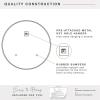 imageMCS Frameless Wall Mirror with 1 inch Bevel 20x30 inch SilverBevel Round
