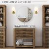 imageMCS Frameless Wall Mirror with 1 inch Bevel 20x30 inch SilverBevel Round