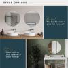 imageMCS Frameless Wall Mirror with 1 inch Bevel 20x30 inch SilverBevel Round