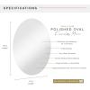 imageMCS Frameless Wall Mirror with 1 inch Bevel 20x30 inch SilverPolished Oval