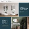 imageMCS Frameless Wall Mirror with 1 inch Bevel 20x30 inch SilverPolished Oval