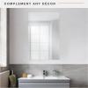 imageMCS Frameless Wall Mirror with 1 inch Bevel 20x30 inch SilverPolished Rectangle
