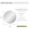 imageMCS Frameless Wall Mirror with 1 inch Bevel 20x30 inch SilverPolished Round
