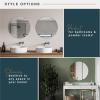 imageMCS Frameless Wall Mirror with 1 inch Bevel 20x30 inch SilverPolished Round