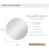 imageMCS Frameless Wall Mirror with 1 inch Bevel 20x30 inch SilverPolished Round