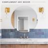 imageMCS Frameless Wall Mirror with 1 inch Bevel 20x30 inch SilverPolished Round