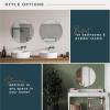 imageMCS Frameless Wall Mirror with 1 inch Bevel 20x30 inch SilverPolished Round
