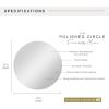 imageMCS Frameless Wall Mirror with 1 inch Bevel 20x30 inch SilverPolished Round