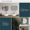 imageMCS Frameless Wall Mirror with 1 inch Bevel 20x30 inch SilverPolished Round