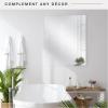 imageMCS Frameless Wall Mirror with Polished Edge 30x36 inch Silver