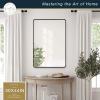 imageMCS Master ampamp Co 26in Round Brass Black Mirror Modern Wall Hanging Large Mirror for Bathroom Bedroom ampamp LivingroomBlack