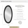 imageMCS Master ampamp Co 26in Round Brass Black Mirror Modern Wall Hanging Large Mirror for Bathroom Bedroom ampamp LivingroomBlack