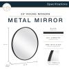 imageMCS Master ampamp Co 26in Round Brass Black Mirror Modern Wall Hanging Large Mirror for Bathroom Bedroom ampamp LivingroomBlack